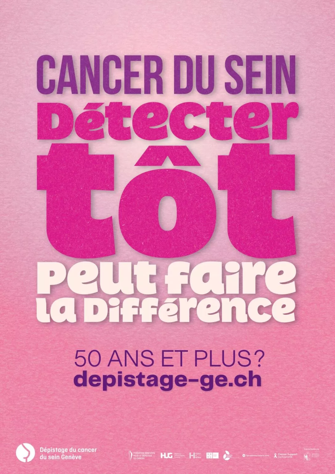 Le programme genevois du dépistage du cancer du sein a le plaisir de dévoiler l'affiche 2026 de sa campagne de prévention-
